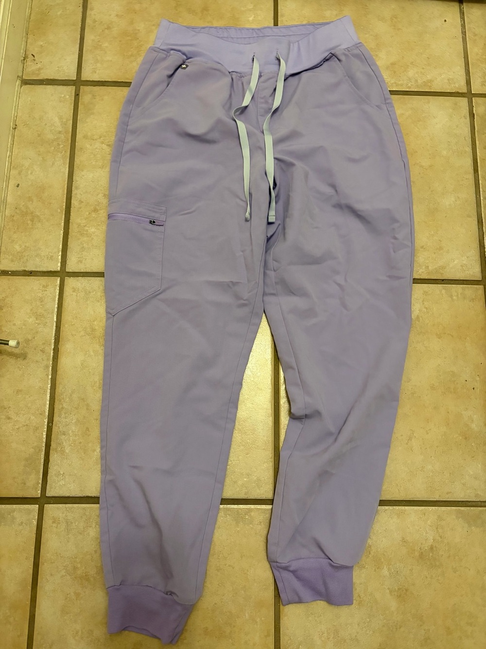 Womens figs scrubs Lavender Jogger Pants with Drawstring Waist- bottoms only